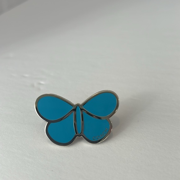 NWOT COACH Vintage Blue Enamel Butterfly
Lapel Pin Brooch Purse Backpack Charm - Picture 3 of 6